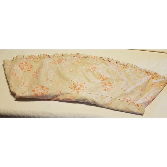 Worthington Skirt Size 4 Tan Cream Orange Tiered Floral Flare Ruffle - Picture 6 of 6